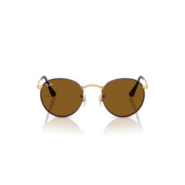 Imagem de Óculos de Sol Ray-Ban Round Metal 0RB3447 927533 Tam 53 / Marrom Havana/Ouro - Lentes Marrom