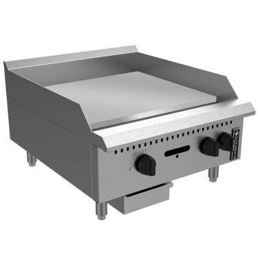 Imagem de Chapa a Gás Industrial de Mesa Venâncio Aço Inox Manual 60cm Prime 19mm Profissional PCM060G-ME