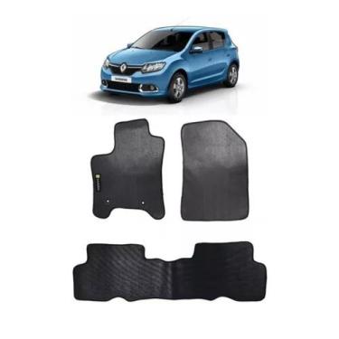 Imagem de Tapete Carro Borracha Renault Sandero 2008 Até 2018 Preto - 800.542 - 