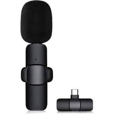 Imagem de Microfone Sem Fio Transmissor Receptor Lapela Android Tipo C - Shopmix