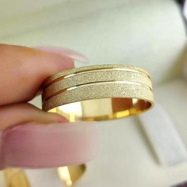 Imagem de Par de Aliancas em Ouro 18K colecao Eternize 5mm e 6g Diamantadas - Jo