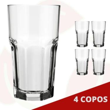 Imagem de 4 UNI Copo Bristol 340ML Nadir Café Água Suco Long Drink - NADIR FIGUE