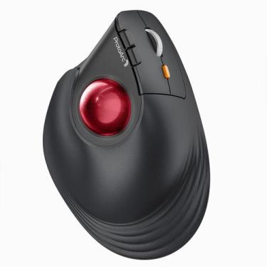 Imagem de Mouse Trackball sem fio ProtoArc EM05 NL Bluetooth Vermelho