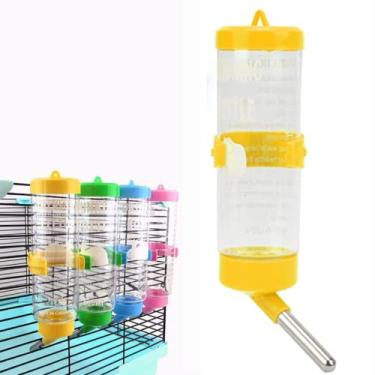 Imagem de Hamsters Water Bottle Automatic No Drip Hanging Water Feeder Dispenser for Small Animals Guinea Pig Rat Rabbit Dwarf Gerbil Chinchilla(Yellow 250ML)