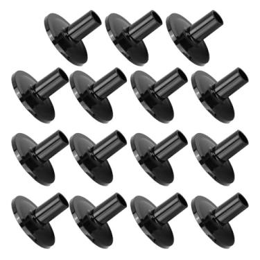 Imagem de Chiffonade 15 peças de mangas de prato de bateria - kit de bateria suporte de prato peças de reposição para kits de bateria de concha (37 x 26 mm, preto)