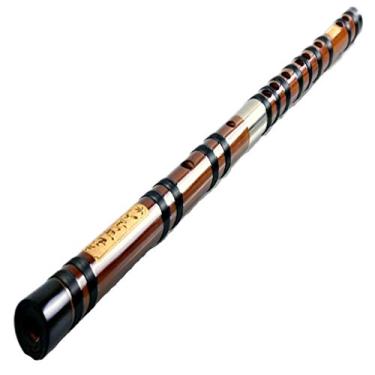 Imagem de flauta profissional chinês flauta de bambu instrumento de flauta horizontal é C D E F G 5 furos flauta instrumento musical de flauta C (tamanho: tom E)