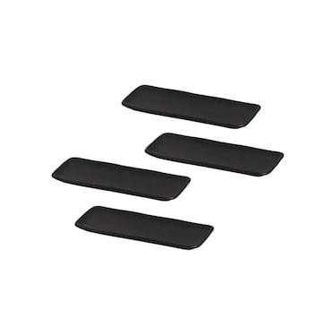 Imagem de Conjunto de Travessas Retangulares Pequenas Porto Brasil Orgânico Preto Matte 22x9,5cm - 4 Peças