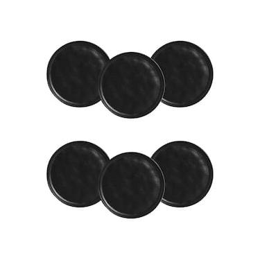 Imagem de Conjunto de Pratos para Pão Porto Brasil Bio Preto Matte - 6 Peças