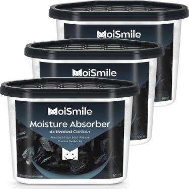 Imagem de Pacote com 3 absorvedores de umidade Moismile, carbono ativado