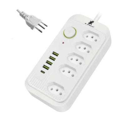 Imagem de Filtro De Linha 5 Tomadas 4 Usb / Usb C Bivolt Cabo 2 Metros