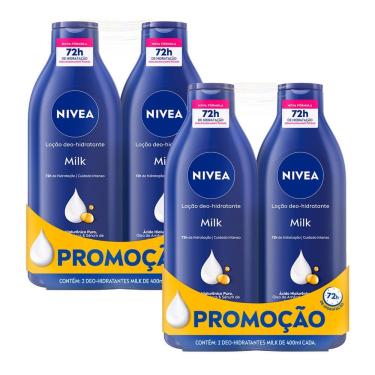 Imagem de Kit 2 Loção Nivea Milk para Pele Seca a Extrasseca com 2 Unidades de 400ml cada