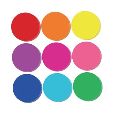 Imagem de Vaveren 108 peças de recortes circulares em papel para artesanato, papel cartão, redondo, corte e vinco para artesanato escolar, decoração de parede, desenho, Grande