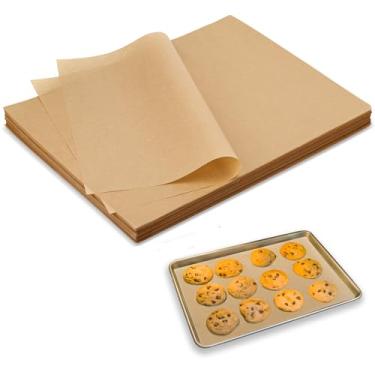 Imagem de 500 folhas de papel manteiga, 30 x 40 cm, antiaderente, pré-cortado, pergaminho para assar, grelhar, fritadeira a ar, copo de pão, bolo