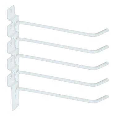 Imagem de 2X Kit 20 Gancho Para Painel Canaletado Cor Branco 20Cm Mfl