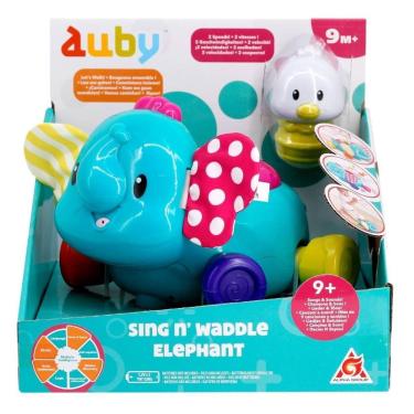 Imagem de Mini Elefante Azul Carrinho Bebe Infantil Brinquedo