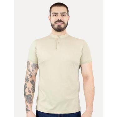 Imagem de Polo Dixen Masculina Piquet Gola Padre Lisa Cáqui Claro, S/P