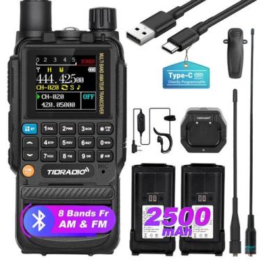 Imagem de Rádio GMRS portátil TIDRADIO TD-H3 USB-C com carregamento 2500mAh