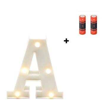 Imagem de Letra Luminária Led 3d Pequena Festa Decoração e Pilha  - Partiufesta,