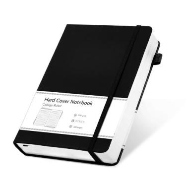 Imagem de Caderno de diário CAGIE 320 páginas, couro, capa dura, A5, preto