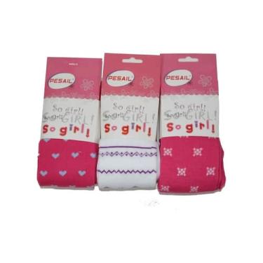 Imagem de Conjunto de meia-calça para meninas de algodão, 6 designs, tamanho 2-8