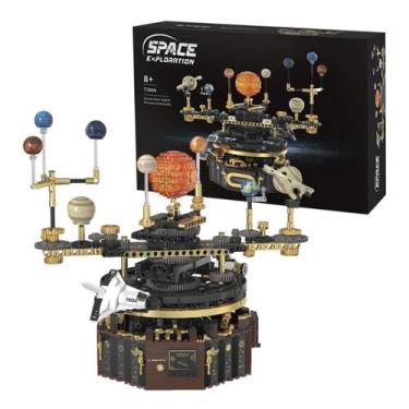 Imagem de Bloco de Montar Sistema Solar com Iluminação 1098 peças STEAM Decoraçã