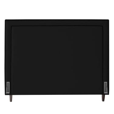 Imagem de Cabeceira Cama Box Casal Queen Size Maísa 160cm Com Frame Veludo Preto - Desk Design