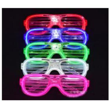 Imagem de Kit C/ 5 Óculos Led Neon Luminoso Festas Baladas Rave