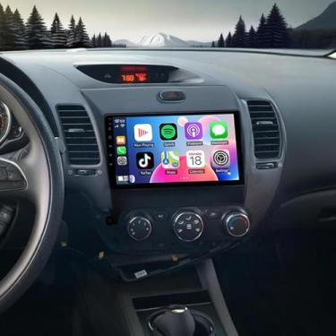 Imagem de Rádio de carro para KIA Forte K3 Cerato 2013 2014 2015 2016 2017 2018 com CarPlay sem fio, Android Auto, tela sensível ao toque de 9 polegadas estéreo GPS Navi, 5G WiFi, Bluetooth 5.2, câmera traseira