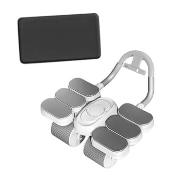 Imagem de oshhni Roda de exercício de roda abdominal com suporte para o telefone AB Equipamento de fitness para treinamento de força em casa, Branco