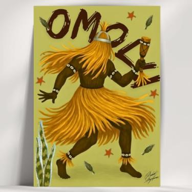 Imagem de Coleção de 62 quadros decorativos Giz - Umbanda e Candomblé - Decoração Orixá - Afro Brasileira - Escolha o seu Orixá! (Clássico, Omolu, 20x14cm)