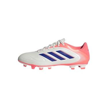 Imagem de adidas Tênis unissex adulto Copa Club Pure 3 Firm Multi Ground, Branco/azul lúcido/coral sinal, 41 BR