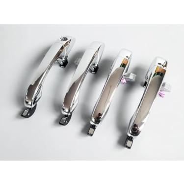 Imagem de Para Chrysler 300c, para Dodge Magnum 2005-2010 Charge 2005-2008, porta dianteira porta traseira 4 peças maçaneta externa cromada