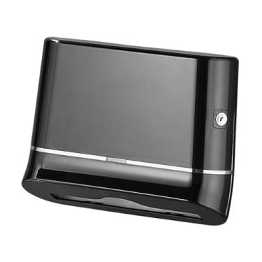 Imagem de ＫＬＫＣＭＳ Suporte para papel higiênico fácil de instalar, caixa organizadora à prova de poeira, porta-lenços para cozinha, escritório, banheiro, banheiro, Preto Sem Broca