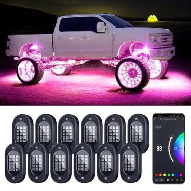 Imagem de LED Rock Lights Honalia 12 cápsulas multicoloridas para caminhões