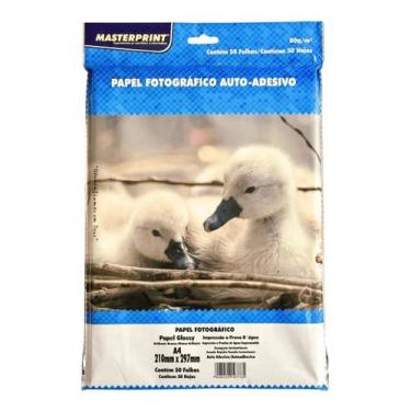 Imagem de PAPEL FOTOGRAFICO ADESIVO A4 80g/m² GLOSSY COM 50F - MASTER - Masterpr