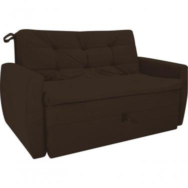 Imagem de Sofá Cama Meg 2 Lugares Suede Marrom Matrix
