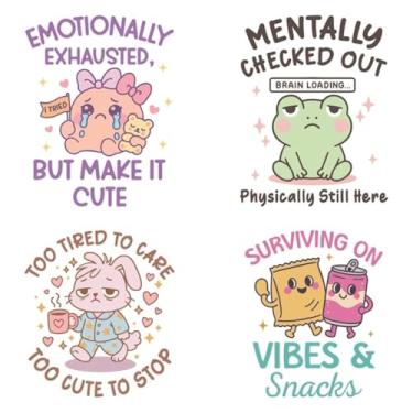 Imagem de Adesivo Decorativo Kawaii Para Crianças e Adultos - Tema Fofo, Frases Divertidas e Resistente 30x30cm