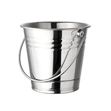 Imagem de Baldes de gelo de aço inoxidável com alça confortável, refrigerador de vinho de metal, banheira de bebidas para festas, piqueniques, acampamento, uso em bar ao ar livre