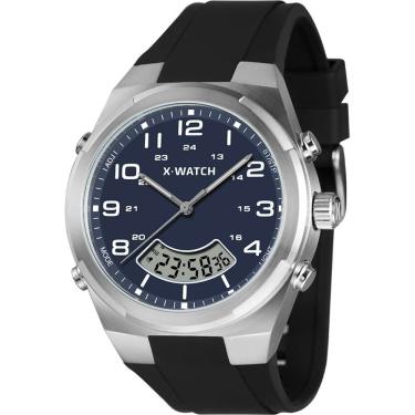 Imagem de Relógio X-Watch Masculino Ref: Xmspa035 D2px Anadigi Prateado