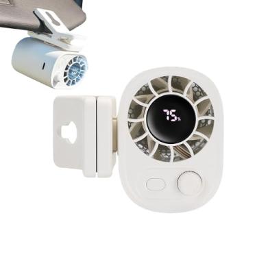 Imagem de Movclstud Ventilador de encaixe com tela de LED, 4 velocidades ajustáveis, 100 engrenagens de rotação, mini ventiladores pessoais portáteis de refrigeração portátil para viagens, academia, trabalho