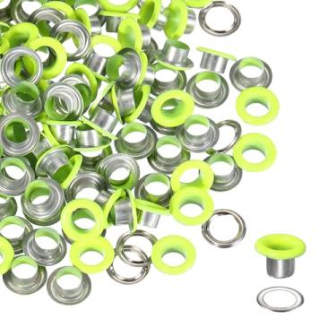 Imagem de YELARXI Kit de ilhós, ilhós de metal, kit de ilhós com arruelas 6 mm 1/10.2 cm encaixe interno redondo para (tecido/sapatos/roupas/artesanato faça você mesmo/bolsa/cinto) conjunto 250 e verde