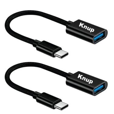 Imagem de 2 Adaptador Cabo USB Otg Fêmea Tipo C Macho para Pendrive Usb Celular Tablet Notebook compatível Aparelhos com entrada do carregador USB Tipo C NF-e