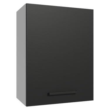 Imagem de Armário Aéreo 50cm 1 Porta Branco/preto Agata Madesa