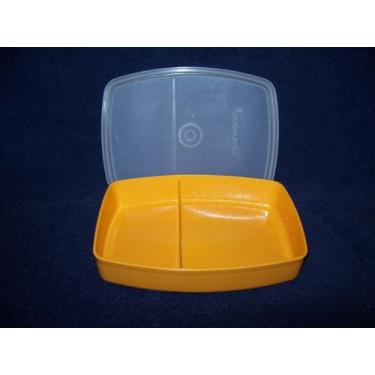 Imagem de Tupperware Recipiente dividido com selo amarelo ensolarado