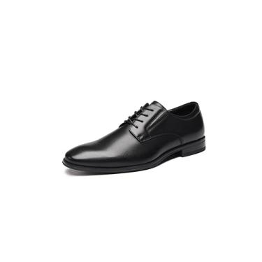 Imagem de DECARSDZ Sapato social masculino clássico formal Oxford com cadarço smoking casamento negócios para homens, Preto, 39