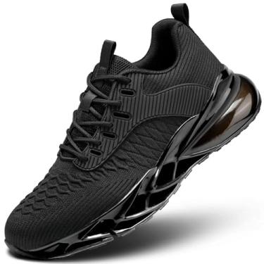 Imagem de Tênis masculino Air Fashion Blade tênis de corrida confortável antiderrapante para trabalho esportivo tênis esportivo, Z92 preto, 44