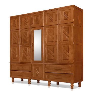 Imagem de Guarda Roupa Chicago Com Espelho Imbuia 105 - Cor: Marrom