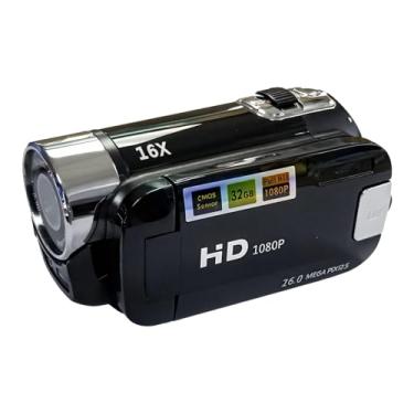 Imagem de Filmadora digital com sensor de 16 MP, câmera de vídeo HD 1080p, tela LCD rotativa de 2,7 polegadas, zoom de 16x, luz embutida, antivibração, ideal para viagens e eventos