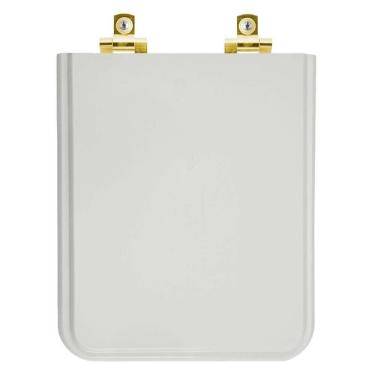 Imagem de Assento Sanitário Soft Close Square Cinza Platina Para Vaso Incepa Com Ferragem Dourada