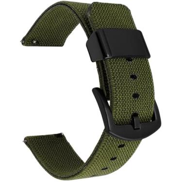 Imagem de Aoeiwv Pulseira de relógio de nylon de tecido elástico de 18 mm, 20 mm, 22 mm, 24 mm, à prova d'água, de liberação rápida, pulseira de reposição para homens e mulheres